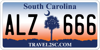 SC license plate ALZ666