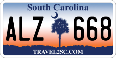 SC license plate ALZ668