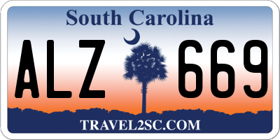 SC license plate ALZ669