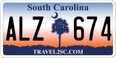 SC license plate ALZ674