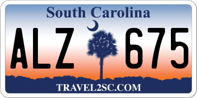 SC license plate ALZ675