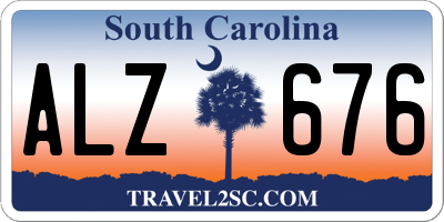 SC license plate ALZ676