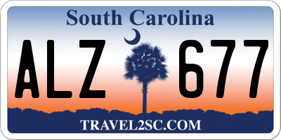 SC license plate ALZ677