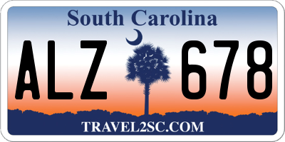 SC license plate ALZ678
