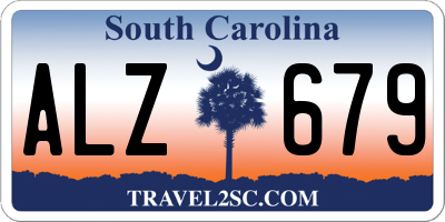 SC license plate ALZ679