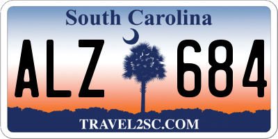 SC license plate ALZ684