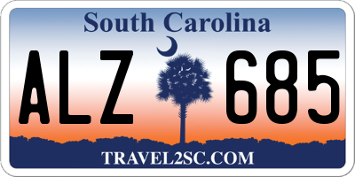 SC license plate ALZ685
