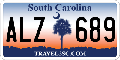 SC license plate ALZ689