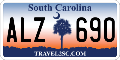 SC license plate ALZ690
