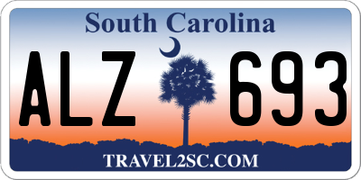 SC license plate ALZ693