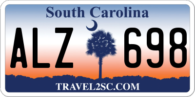 SC license plate ALZ698