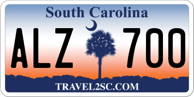 SC license plate ALZ700