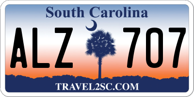 SC license plate ALZ707
