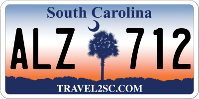 SC license plate ALZ712