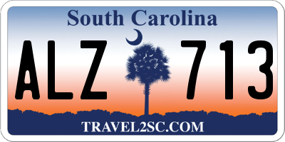 SC license plate ALZ713