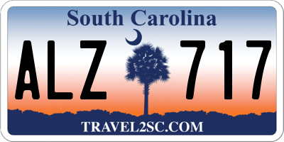 SC license plate ALZ717