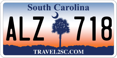 SC license plate ALZ718