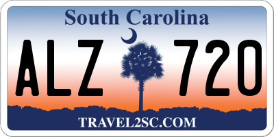 SC license plate ALZ720