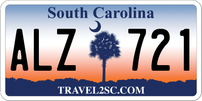 SC license plate ALZ721