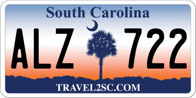 SC license plate ALZ722
