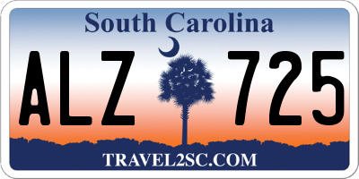 SC license plate ALZ725