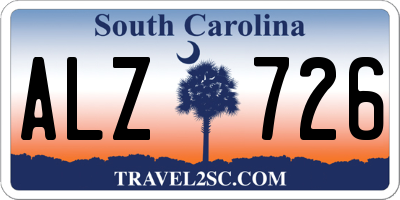 SC license plate ALZ726