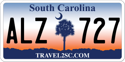 SC license plate ALZ727