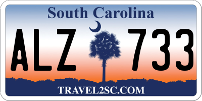 SC license plate ALZ733