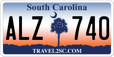 SC license plate ALZ740