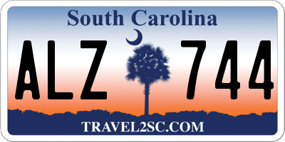 SC license plate ALZ744