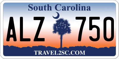 SC license plate ALZ750