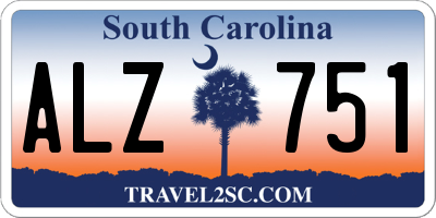 SC license plate ALZ751
