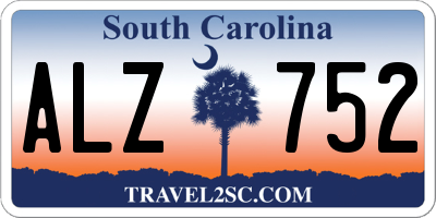 SC license plate ALZ752
