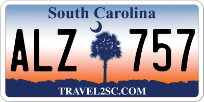 SC license plate ALZ757