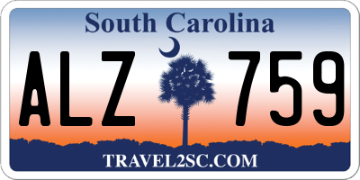 SC license plate ALZ759