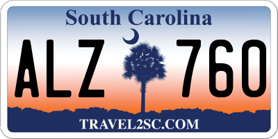SC license plate ALZ760