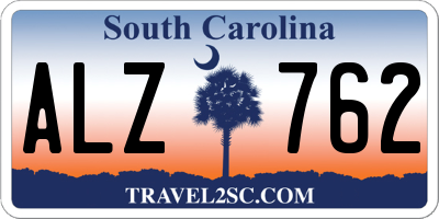 SC license plate ALZ762