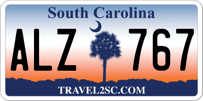 SC license plate ALZ767