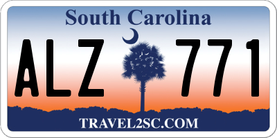 SC license plate ALZ771