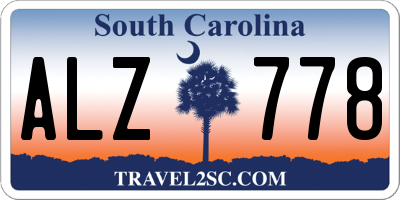 SC license plate ALZ778