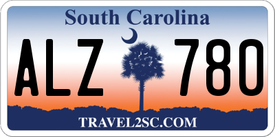 SC license plate ALZ780