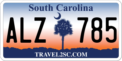SC license plate ALZ785
