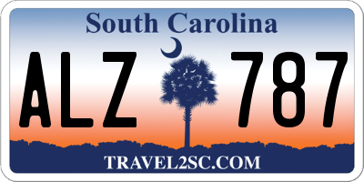 SC license plate ALZ787