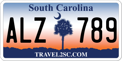 SC license plate ALZ789