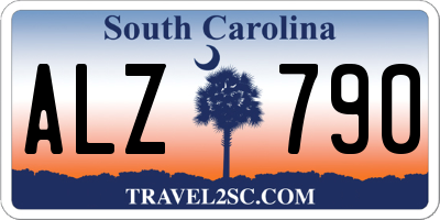 SC license plate ALZ790