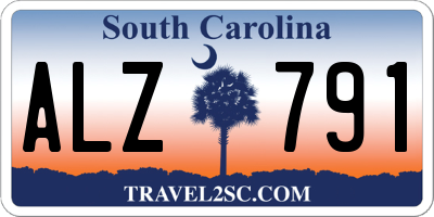 SC license plate ALZ791