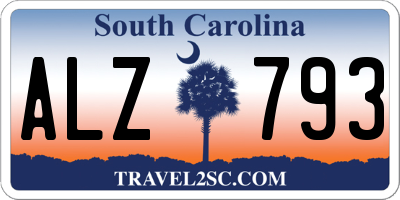 SC license plate ALZ793