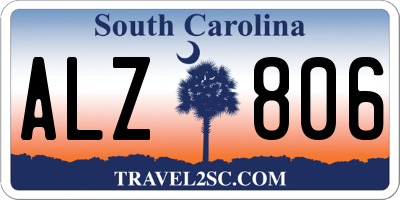 SC license plate ALZ806