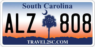 SC license plate ALZ808