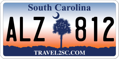 SC license plate ALZ812